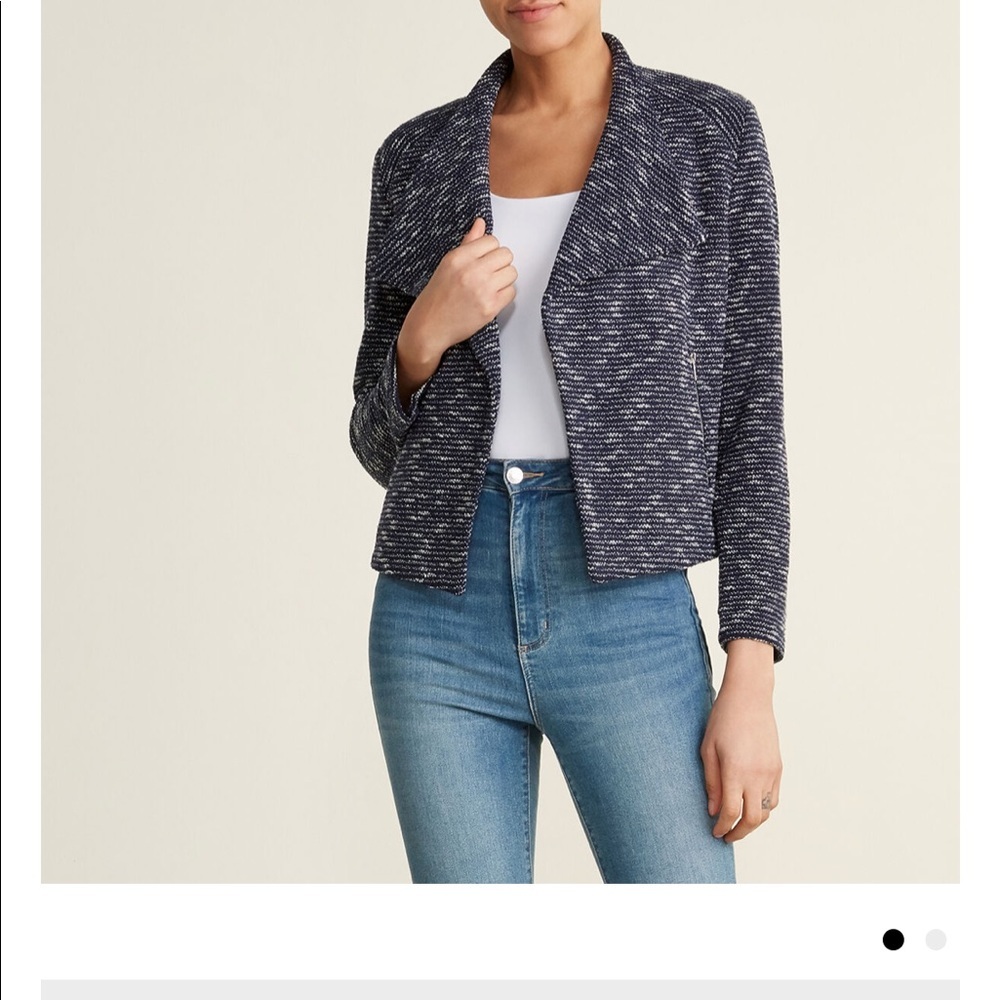NWT Calvin Klein Tweed Flyaway Jacket